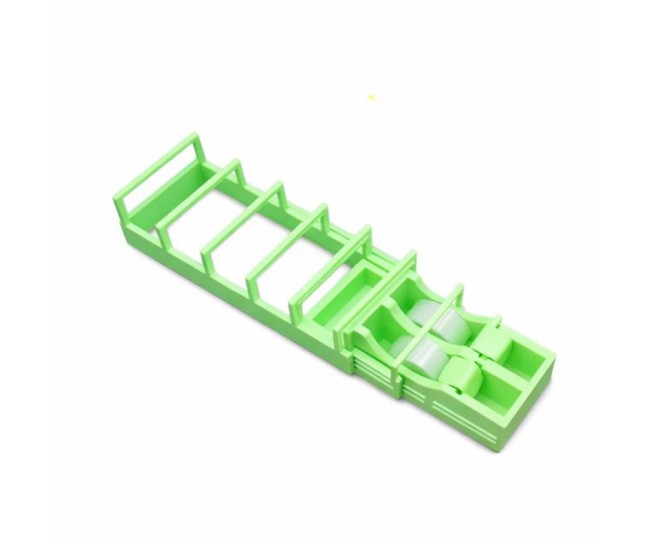 Dispenser de Banda Adeziva, Flippy, Suport pentru Banda Adeziva pentru Birou, Scoala, din Plastic, 15,5 x 7,7 x 7,4 cm, Verde