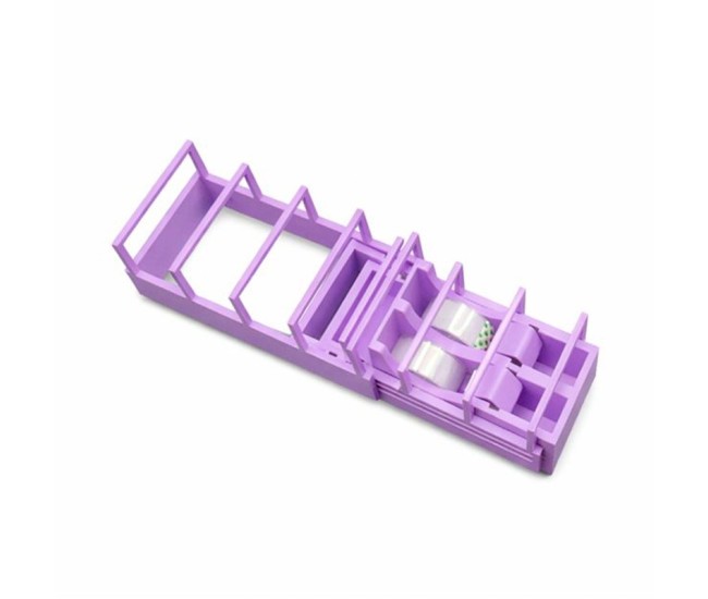 Dispenser de Banda Adeziva, Flippy, Suport pentru Banda Adeziva pentru Birou, Scoala, din Plastic, 15,5 x 7,7 x 7,4 cm, Violet