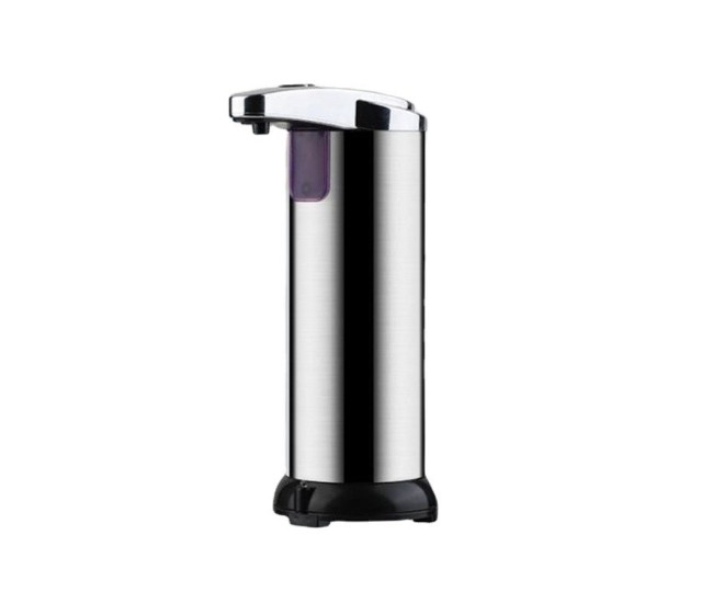 Dispenser pentru Sapun Lichid/Dezinfectant, Flippy, cu Senzor Infrarosu de Miscare, din Otel Inoxidabil, 250 ml, 19 x 11 cm, Gri Dispenser pentru Sapun Lichid/Dezinfectant, Flippy, cu Senzor Infrarosu de Miscare, din Otel Inoxidabil, 250 ml, 19 x 11 cm, Gri