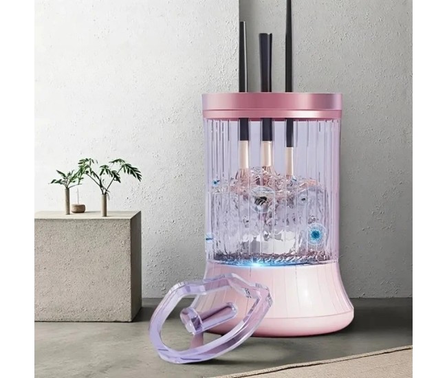 Dispozitiv Portabil de Curatare a Pensulelor de Machiaj, Flippy, pentru Pensule de Diferite Dimensiuni, 5V, 7000RPM, Vibratii Sonice, USB Type C, 9x9x16 cm, Roz Dispozitiv Portabil de Curatare a Pensulelor de Machiaj, Flippy, pentru Pensule de Diferite Dimensiuni, 5V, 7000RPM, Vibratii Sonice, USB Type C, 9x9x16 cm, Roz