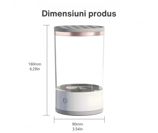 Dispozitiv Portabil de Curatare a Pensulelor de Machiaj, Flippy, Potrivit pentru Pensule de Diferite Dimensiuni, 5V, 7000RPM, Vibratii Sonice, USB, Alb/Transparent, 9x9x16 cm Dispozitiv Portabil de Curatare a Pensulelor de Machiaj, Flippy, Potrivit pentru Pensule de Diferite Dimensiuni, 5V, 7000RPM, Vibratii Sonice, USB, Alb/Transparent, 9x9x16 cm