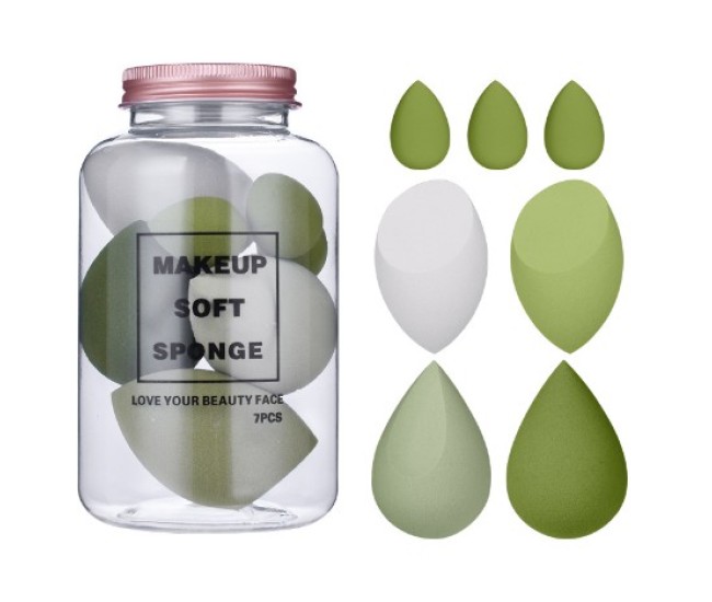 Set Buretei Machiaj, Flippy, Premium, 7 bucati, verde