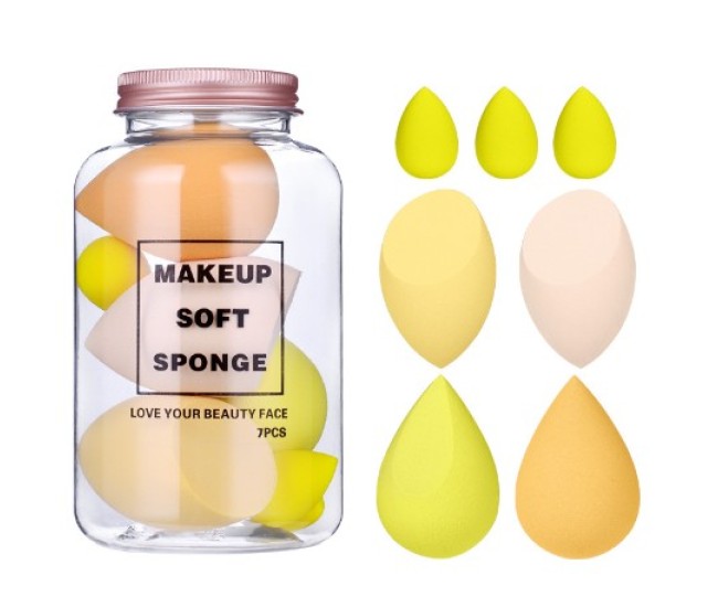 Set Buretei Machiaj, Flippy, Premium, 7 bucati, galben