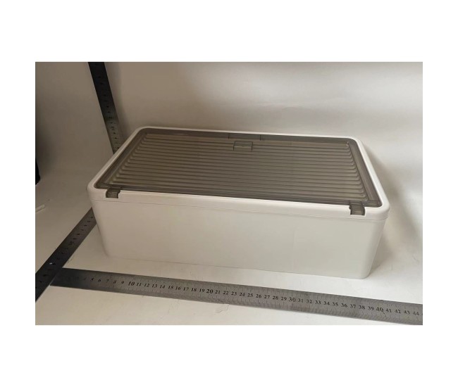 Organizator Cosmetice, Flippy, Montare pe Perete fara Perforare, 36.5x10.9x20 cm, din PP si ABS, Alb-Negru, Usa Transparenta Organizator Cosmetice, Flippy, Montare pe Perete fara Perforare, 36.5x10.9x20 cm, din PP si ABS, Alb-Negru, Usa Transparenta