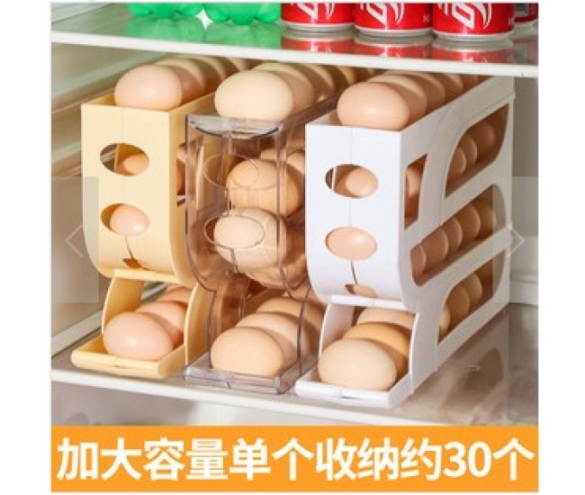 Suport organizator oua pentru frigider, Flippy, transparent, Patru straturi Suport organizator oua pentru frigider, Flippy, transparent, Patru straturi