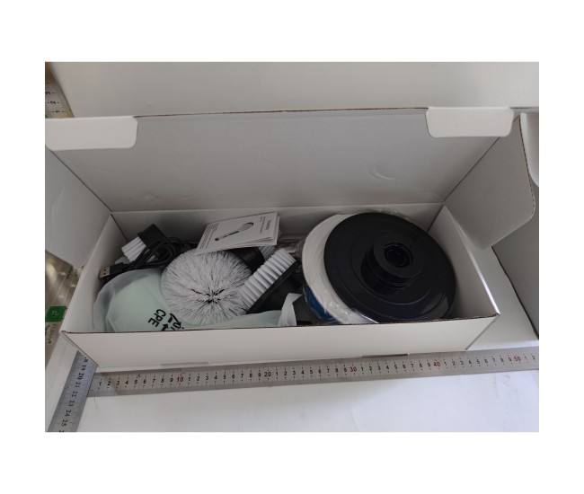 Perie Electrica de Curatare, Flippy, pentru Gresie, Baie, Bucatarie, 25x20x9.5 cm, cu 9 Capete, Maner Extensibil Detasabil 84-127cm, Incarcare USB-Type C, Rotire 360 de Grade, 3000 mAh, Culoare: Verde