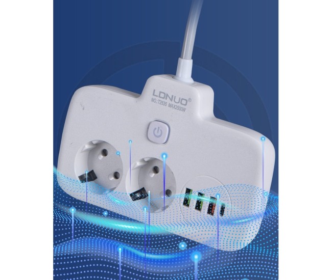 Adaptor Priza, Flippy, 6 in 1, 2 Prize Standard, 3 Porturi USB, 1 Port Tip C, Buton Oprire, 2500W, din PC, Alb Adaptor Priza, Flippy, 6 in 1, 2 Prize Standard, 3 Porturi USB, 1 Port Tip C, Buton Oprire, 2500W, din PC, Alb