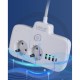 Adaptor Priza, Flippy, 6 in 1, 2 Prize Standard, 3 Porturi USB, 1 Port Tip C, Buton Oprire, 2500W, din PC, Alb Adaptor Priza, Flippy, 6 in 1, 2 Prize Standard, 3 Porturi USB, 1 Port Tip C, Buton Oprire, 2500W, din PC, Alb