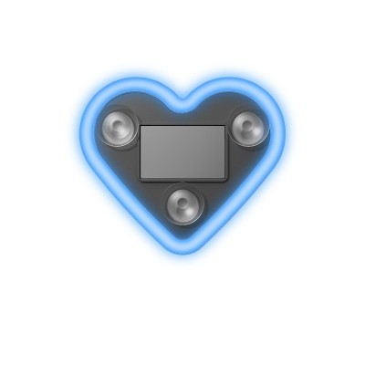 Lumina Auto Ambientala, Flippy, Model Inima, Incarcare Solara/USB, Afisaj Baterie, 9.7 x 8.4 x 1.6 cm, Albastru Lumina Auto Ambientala, Flippy, Model Inima, Incarcare Solara/USB, Afisaj Baterie, 9.7 x 8.4 x 1.6 cm, Albastru