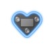 Lumina Auto Ambientala, Flippy, Model Inima, Incarcare Solara/USB, Afisaj Baterie, 9.7 x 8.4 x 1.6 cm, Albastru