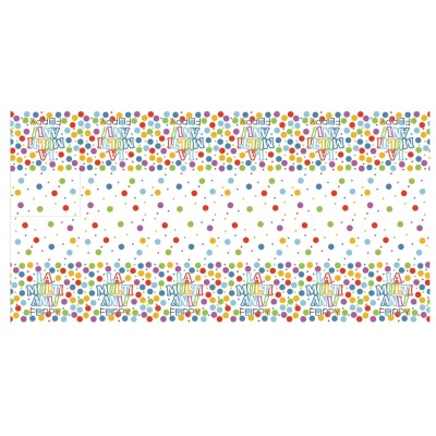 Fata de Masa Dreptunghiulara, Flippy, Colectia LA MULTI ANI, 137 x 274 cm, din Plastic PE, Impermeabila, Multicolor