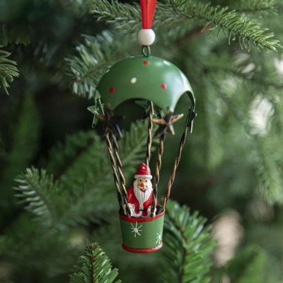 Figurina pentru Brad de Craciun, Flippy, Model Mos Craciun in Balon cu Aer Cald, Ornament pentru Brad, din Metal, 11 x 5.5 x 5.5 cm, Verde Figurina pentru Brad de Craciun, Flippy, Model Mos Craciun in Balon cu Aer Cald, Ornament pentru Brad, din Metal, 11 x 5.5 x 5.5 cm, Verde