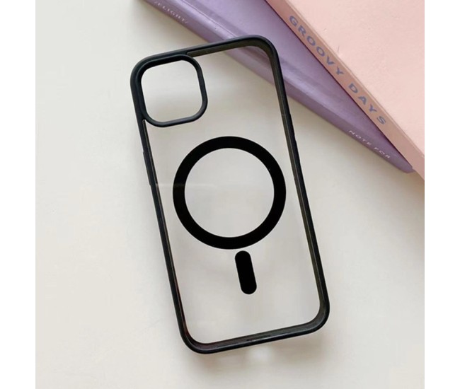 Husa MagSafe pentru Apple iPhone 11, Full Cover, Frosted Acrylic Color Big Hole, Magnetica, Incarcare Wireless, Flippy, Negru Husa MagSafe pentru Apple iPhone 11, Full Cover, Frosted Acrylic Color Big Hole, Magnetica, Incarcare Wireless, Flippy, Negru