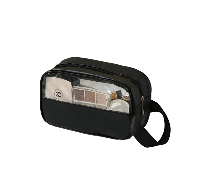 Geanta Cosmetice, Flippy, pentru Voiaj sau Organizare, Material PVC- Textil, Impermeabila, Portabila,22 x 12 x 8 cm, Negru Geanta Cosmetice, Flippy, pentru Voiaj sau Organizare, Material PVC- Textil, Impermeabila, Portabila,22 x 12 x 8 cm, Negru