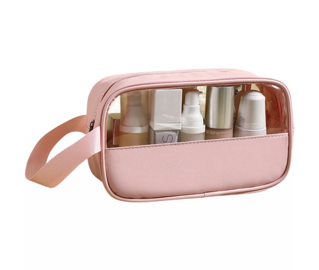 Geanta cosmetice Flippy, pentru voiaj sau organizare, 22 x 12 x 8 cm, roz Geanta cosmetice Flippy, pentru voiaj sau organizare, 22 x 12 x 8 cm, roz