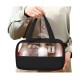 Geanta cosmetice Flippy, pentru voiaj sau organizare, material PVC/textil, impermeabila, portabila, 26 x 15 x 10 cm, negru