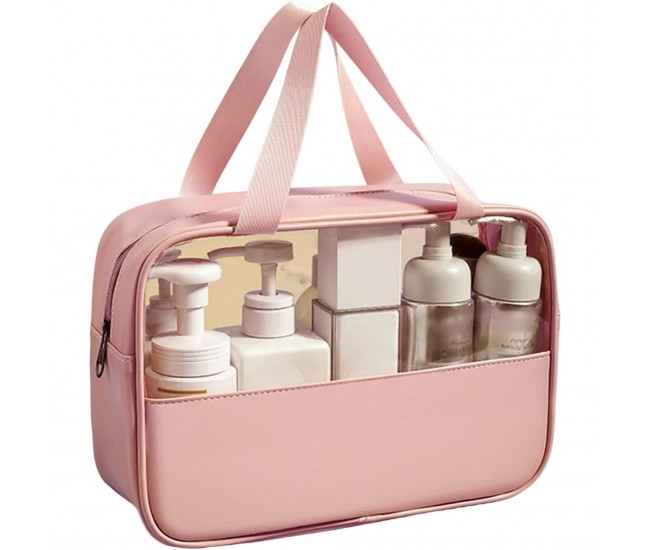 Geanta cosmetice Flippy, pentru voiaj sau organizare, 26 x 15 x 10 cm, roz Geanta cosmetice Flippy, pentru voiaj sau organizare, 26 x 15 x 10 cm, roz