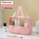 Geanta cosmetice Flippy, pentru voiaj sau organizare, material PVC/textil, impermeabila, portabila, 30 x 21 x 12 cm, roz Geanta cosmetice Flippy, pentru voiaj sau organizare, material PVC/textil, impermeabila, portabila, 30 x 21 x 12 cm, roz