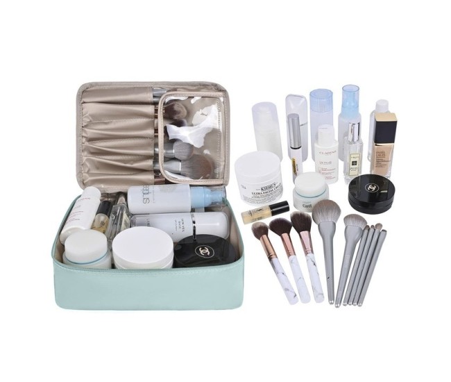 Geanta de Calatorie, Flippy, pentru Cosmetice si Articole de Toaleta, Material Impermeabil, 2 in 1, Portfard Interior Detasabil, 23 x 16 x 8 cm, Albastru Geanta de Calatorie, Flippy, pentru Cosmetice si Articole de Toaleta, Material Impermeabil, 2 in 1, Portfard Interior Detasabil, 23 x 16 x 8 cm, Albastru