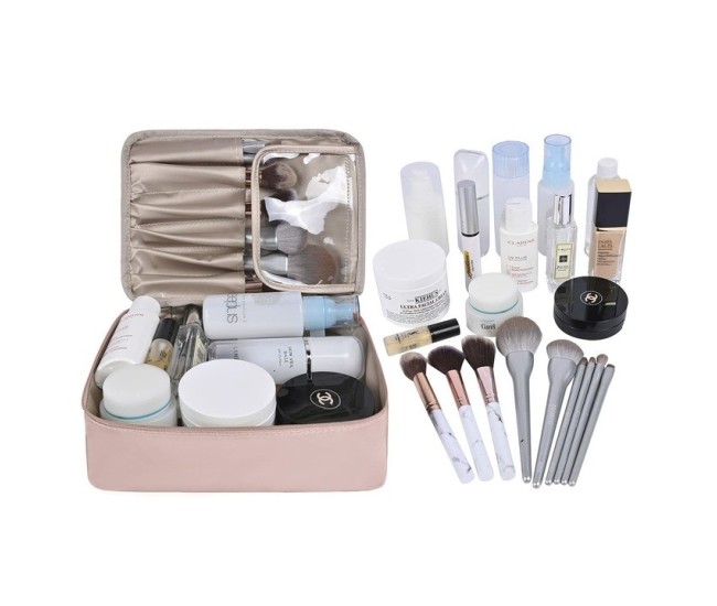 Geanta de Calatorie, Flippy, pentru Cosmetice si Articole de Toaleta, Material Impermeabil, 2 in 1, Portfard Interior Detasabil, 23 x 16 x 8 cm, Roz Geanta de Calatorie, Flippy, pentru Cosmetice si Articole de Toaleta, Material Impermeabil, 2 in 1, Portfard Interior Detasabil, 23 x 16 x 8 cm, Roz