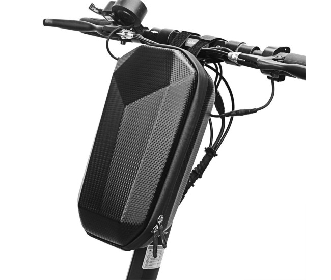 Geanta pentru Trotineta Electrica, Flippy, Hard Shell de 4 L, Geanta Frontala pentru Bicicleta, Impermiabila Rigida pentru Bicicleta, 30 x 15.5 x 13 cm, Negru