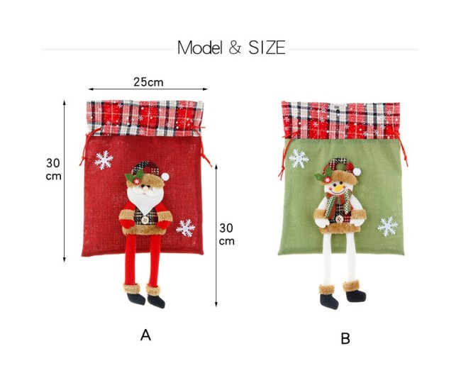 Sac din textil pentru cadouri de Craciun, Flippy, Model Ren, 30x25 cm, Gri Sac din textil pentru cadouri de Craciun, Flippy, Model Ren, 30x25 cm, Gri