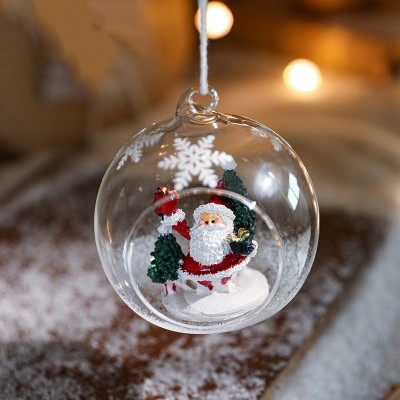 Glob pentru Bradul de Craciun, Flippy, Model Mos Craciun, Tip Pandativ, Glob Transparent Semi-Deschis, 10.5 x 9 x 9 cm, Transparent Glob pentru Bradul de Craciun, Flippy, Model Mos Craciun, Tip Pandativ, Glob Transparent Semi-Deschis, 10.5 x 9 x 9 cm, Transparent