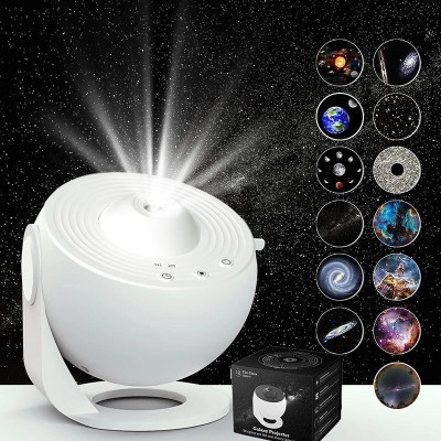 Globe Galaxy Starry Sky Lamp Bedroom Living Room Starry Atmosphere Lamp - Light Color: White (13 Films); Power Supply: English Instruction Manual