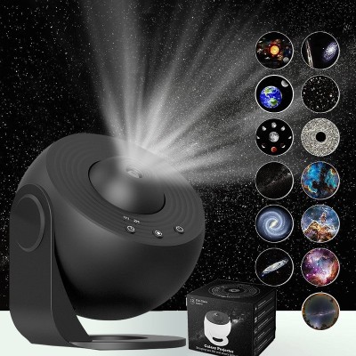 Globe Galaxy Starry Sky Lamp Bedroom Living Room Starry Sky Atmosphere Lamp-Light Color: Black (13 Films); Power Supply: English Instruction Manual