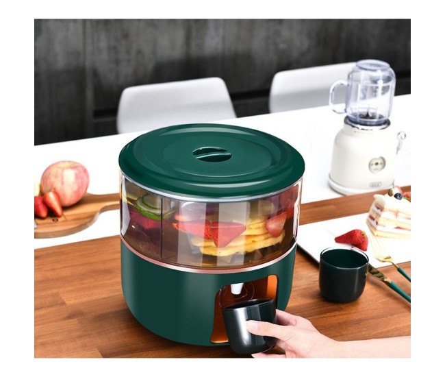 Dozator de apa Flippy, 3 compartimente rotative, capacitate mare de 6l, verde Dozator de apa Flippy, 3 compartimente rotative, capacitate mare de 6l, verde