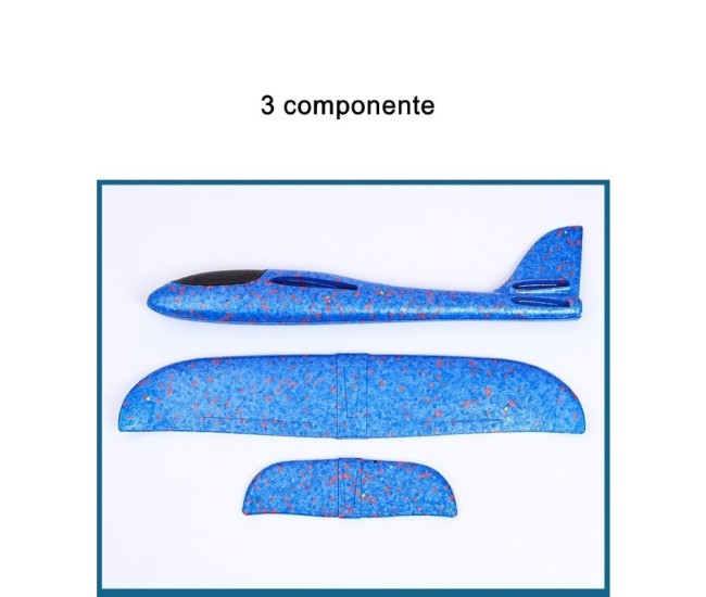 Avion planor din polistiren in punga , lungime 47 cm , Rosu , Flippy