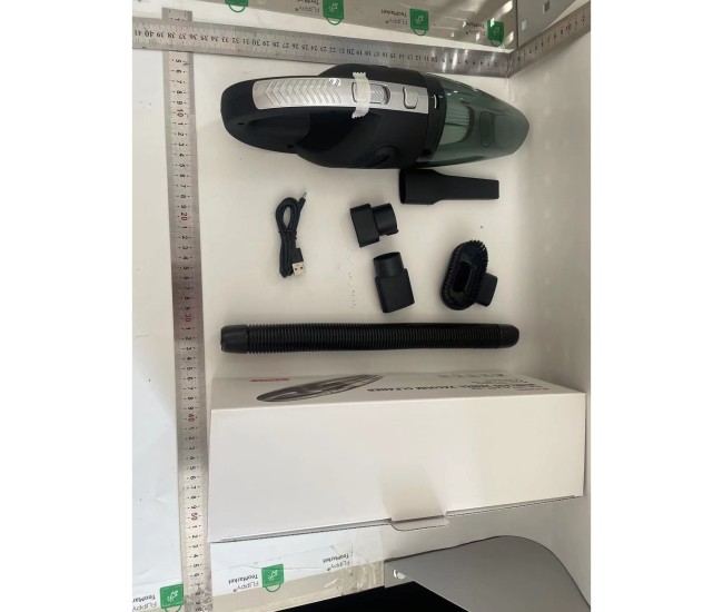 Aspirator de Mana Portabil Turbo, Flippy, pentru Uz Caznic sau Auto, Functie de Aspirare Umeda si Uscata, Incarcare USB, 32.000 rot/min, Putere 120W, Aspirare cu Vid de 4 Bar, 5 Accesorii pentru Spatii Inguste, Negru