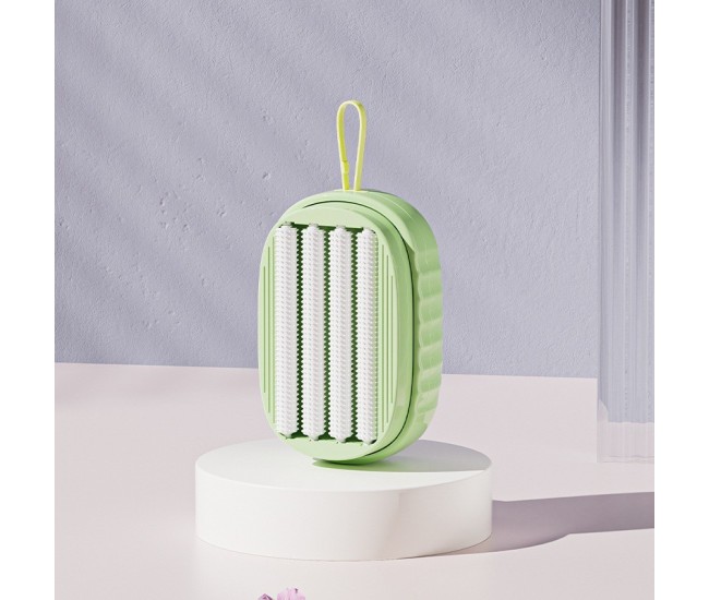 Perie de Spalat Haine, Flippy, cu Dispenser pentru Detergent, 4 Perii de Curatare, din ABS + PS, Verde Perie de Spalat Haine, Flippy, cu Dispenser pentru Detergent, 4 Perii de Curatare, din ABS + PS, Verde