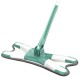Mop Plat cu Laveta din Microfibra, Flippy, Pentru Uz Casnic, Sistem de Stoarcere X, Tija Telescopica 140 cm, Rotire 360°,38 x 140 cm, Verde