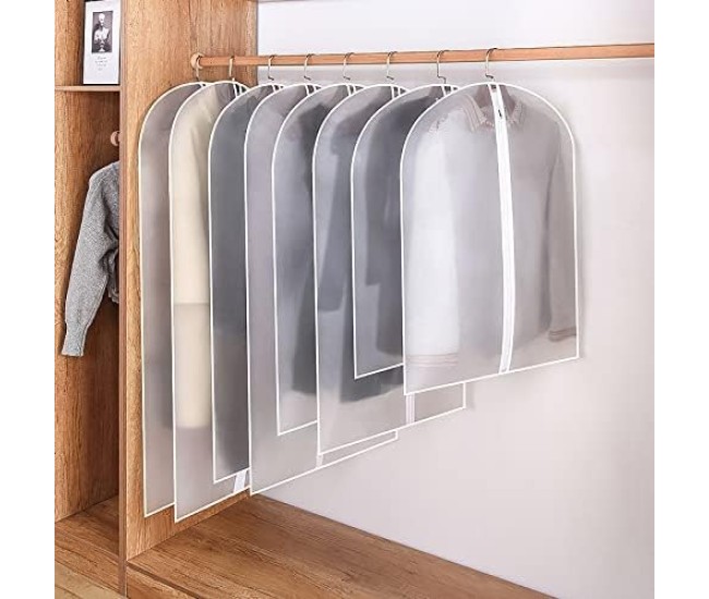 Set 5 Husa de Depozitare cu Fermoar, Flippy, pentru Haine, de Protectie, pentru Voiaj, Netesut, Rezistent la Praf, 60x140 cm, Transparent-Alb Set 5 Husa de Depozitare cu Fermoar, Flippy, pentru Haine, de Protectie, pentru Voiaj, Netesut, Rezistent la Praf, 60x140 cm, Transparent-Alb