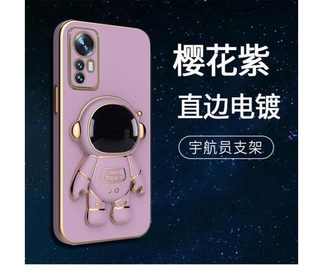 Husa de Protectie 2 in 1, Flippy, pentru Apple iPhone 14, Astronaut cu Suport, din TPU, Mov Husa de Protectie 2 in 1, Flippy, pentru Apple iPhone 14, Astronaut cu Suport, din TPU, Mov