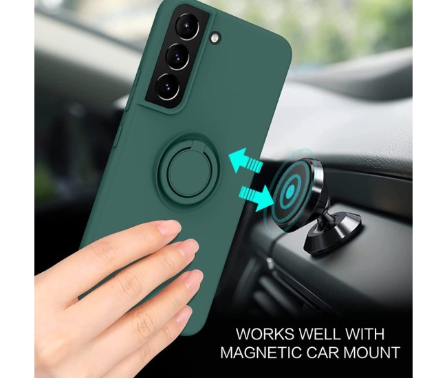 Husa de Protectie, Flippy, pentru Samsung Galaxy A52, Liquid Silicone Ring cu Suport Rotativ, Albastru Husa de Protectie, Flippy, pentru Samsung Galaxy A52, Liquid Silicone Ring cu Suport Rotativ, Albastru