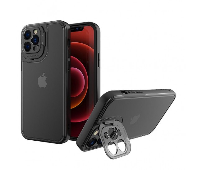 Husa de protectie pentru Apple iPhone 14, Flippy, Bracket series cu suport si protectie pentru camera, Negru Husa de protectie pentru Apple iPhone 14, Flippy, Bracket series cu suport si protectie pentru camera, Negru
