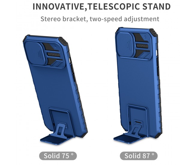 Husa Defender cu Stand pentru Samsung Galaxy S21 FE, Albastru, Suport reglabil, Antisoc, Protectie glisanta pentru camera, Flippy Husa Defender cu Stand pentru Samsung Galaxy S21 FE, Albastru, Suport reglabil, Antisoc, Protectie glisanta pentru camera, Flippy