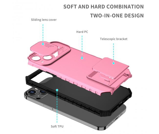 Husa Defender cu Stand pentru Samsung Galaxy S22 Plus, Roz, Suport reglabil, Antisoc, Protectie glisanta pentru camera, Flippy Husa Defender cu Stand pentru Samsung Galaxy S22 Plus, Roz, Suport reglabil, Antisoc, Protectie glisanta pentru camera, Flippy