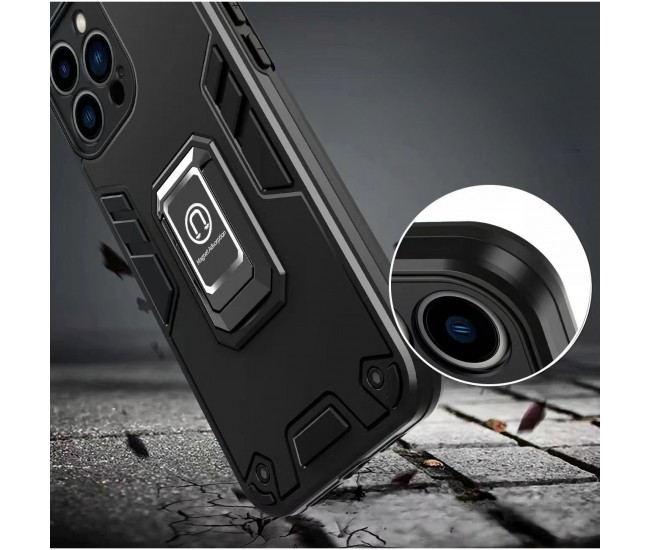 Husa Iron Warriors pentru iPhone 14, Flippy, Hybrid Ring Holder Kickstand, Negru Husa Iron Warriors pentru iPhone 14, Flippy, Hybrid Ring Holder Kickstand, Negru