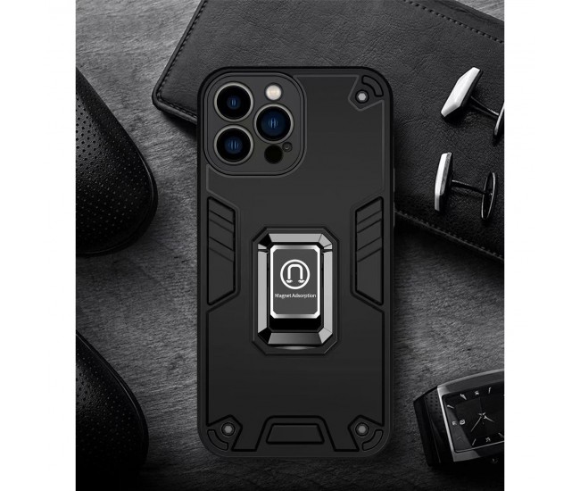 Husa Iron Warriors pentru iPhone 14, Flippy, Hybrid Ring Holder Kickstand, Negru Husa Iron Warriors pentru iPhone 14, Flippy, Hybrid Ring Holder Kickstand, Negru