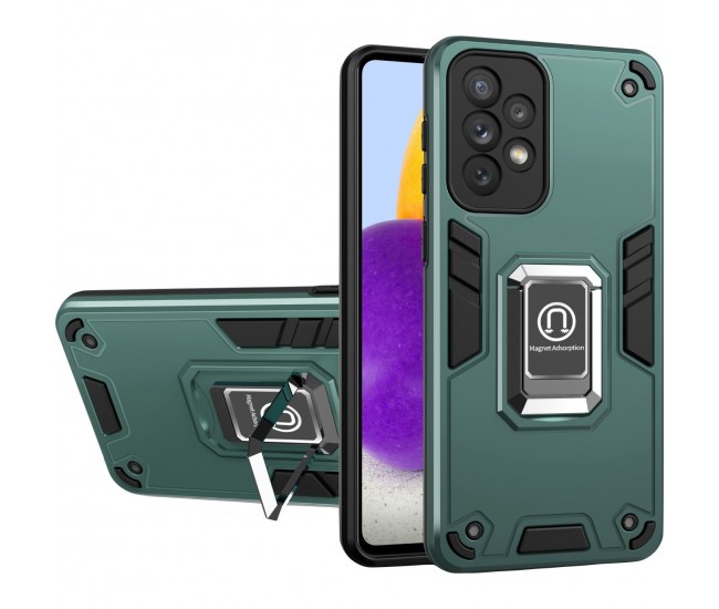 Husa Iron Warriors pentru iPhone 11, Flippy, Hybrid Ring Holder Kickstand, Verde inchis Husa Iron Warriors pentru iPhone 11, Flippy, Hybrid Ring Holder Kickstand, Verde inchis
