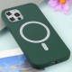 Husa MagSafe liquid large hole magnetic shell pentru Apple iPhone 13 Pro, Full Cover, Liquid Silicone, Magnetica, Incarcare Wireless, Flippy, Verde Husa MagSafe liquid large hole magnetic shell pentru Apple iPhone 13 Pro, Full Cover, Liquid Silicone, Magnetica, Incarcare Wireless, Flippy, Verde