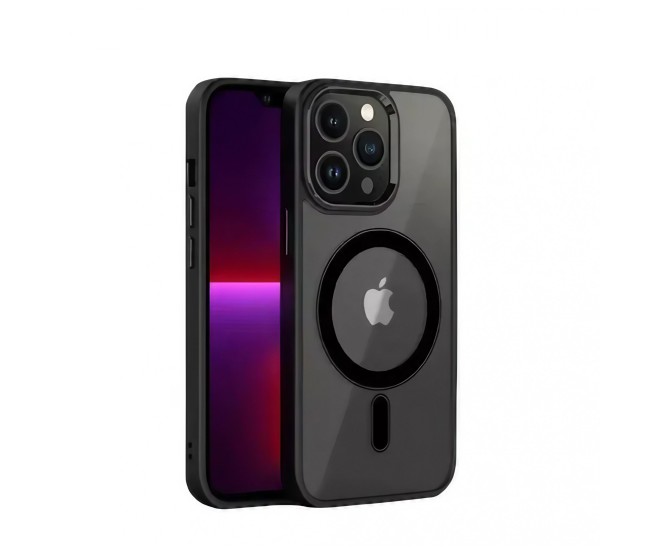 Husa MagSafe pentru Apple iPhone 11, Full Cover, Frosted Acrylic Color Big Hole, Magnetica, Incarcare Wireless, Flippy, Negru Husa MagSafe pentru Apple iPhone 11, Full Cover, Frosted Acrylic Color Big Hole, Magnetica, Incarcare Wireless, Flippy, Negru