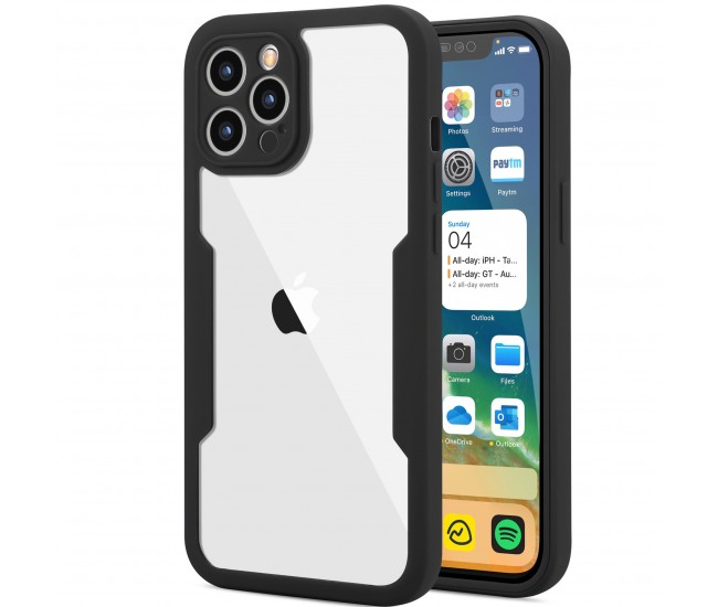 Husa Max Defence pentru iPhone 13, Bumper Negru, Fata Dubla Transparenta, Protectie Antisoc Full 360 ( fata, spate, margini ), Flippy Husa Max Defence pentru iPhone 13, Bumper Negru, Fata Dubla Transparenta, Protectie Antisoc Full 360 ( fata, spate, margini ), Flippy