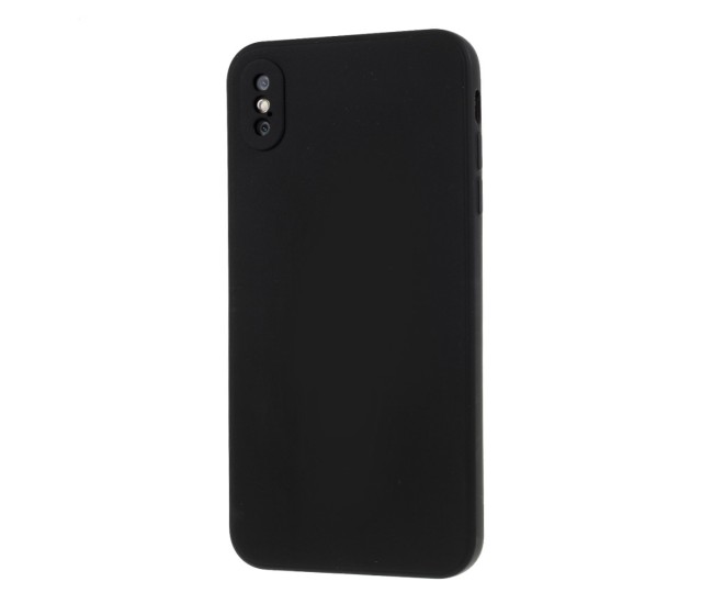 Husa protectie compatibila cu Apple iPhone XS Liquid Silicone Case Negru