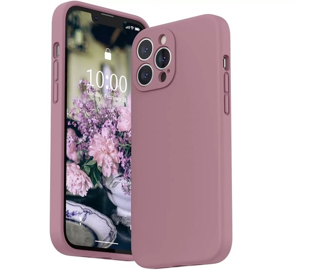 Husa protectie Flippy compatibila cu Apple iPhone 13 Liquid Silicone Mov