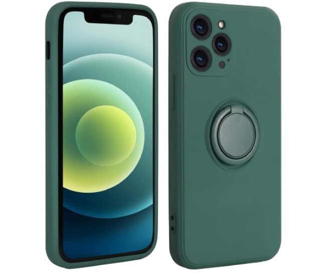 Husa protectie Flippy compatibila cu Samsung Galaxy A71 Liquid Silicone Ring cu suport rotativ Verde Husa protectie Flippy compatibila cu Samsung Galaxy A71 Liquid Silicone Ring cu suport rotativ Verde