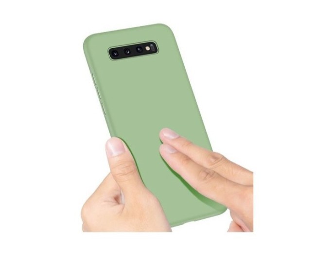 Husa protectie Flippy compatibila cu Samsung Galaxy S10 E Liquid Silicone Case Verde inchis